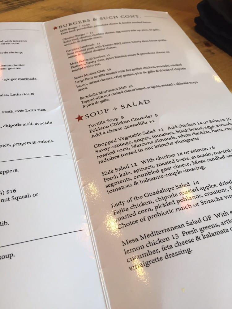 Menu at Table Mesa Bistro with Bakery & Market, Bentonville