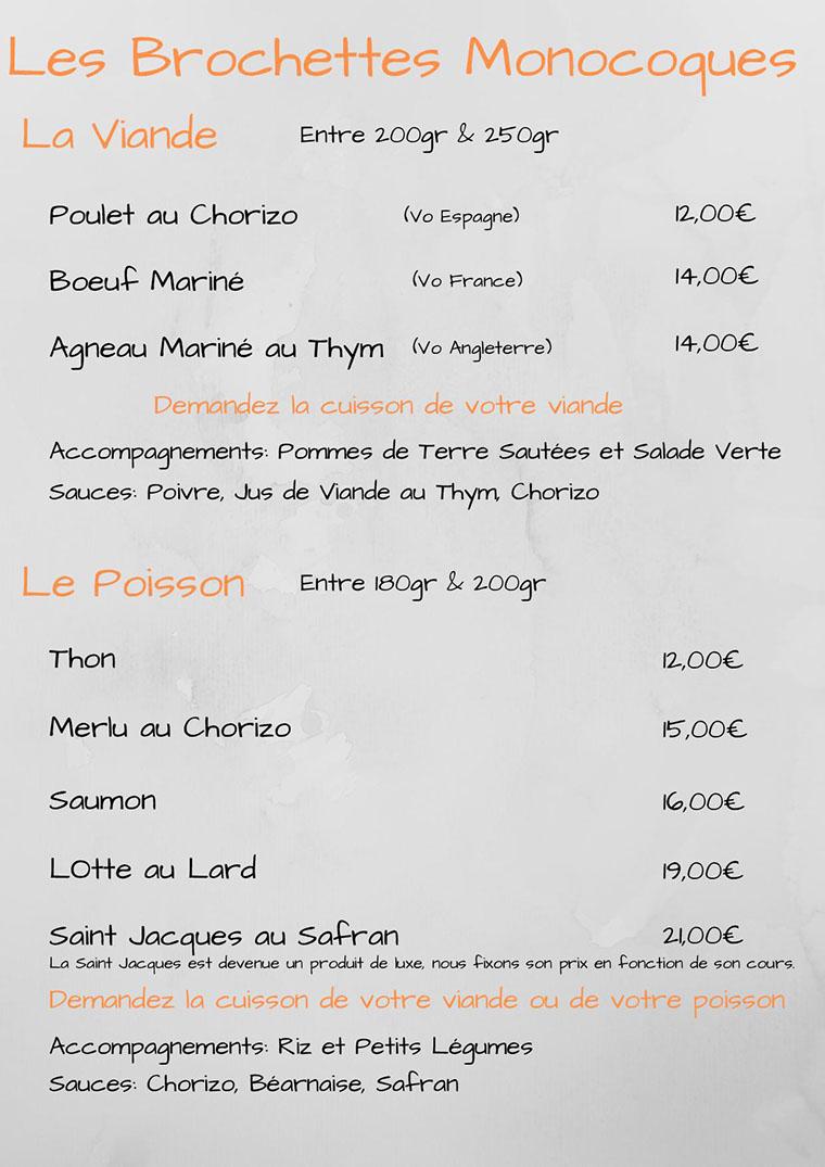 Menu at La Base Bar Restaurant, Lorient, Base sous-marins Keroman