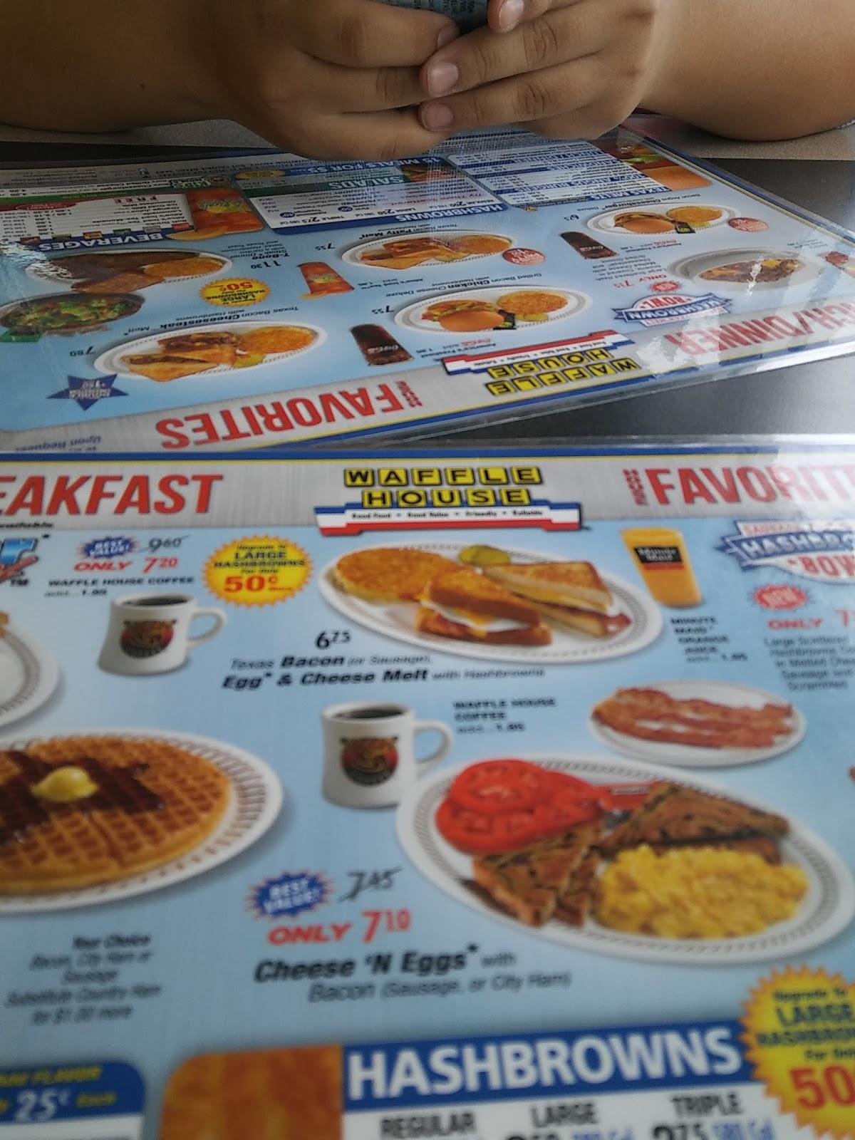 Menu at Waffle House restaurant, Hueytown, 938 Memorial Dr