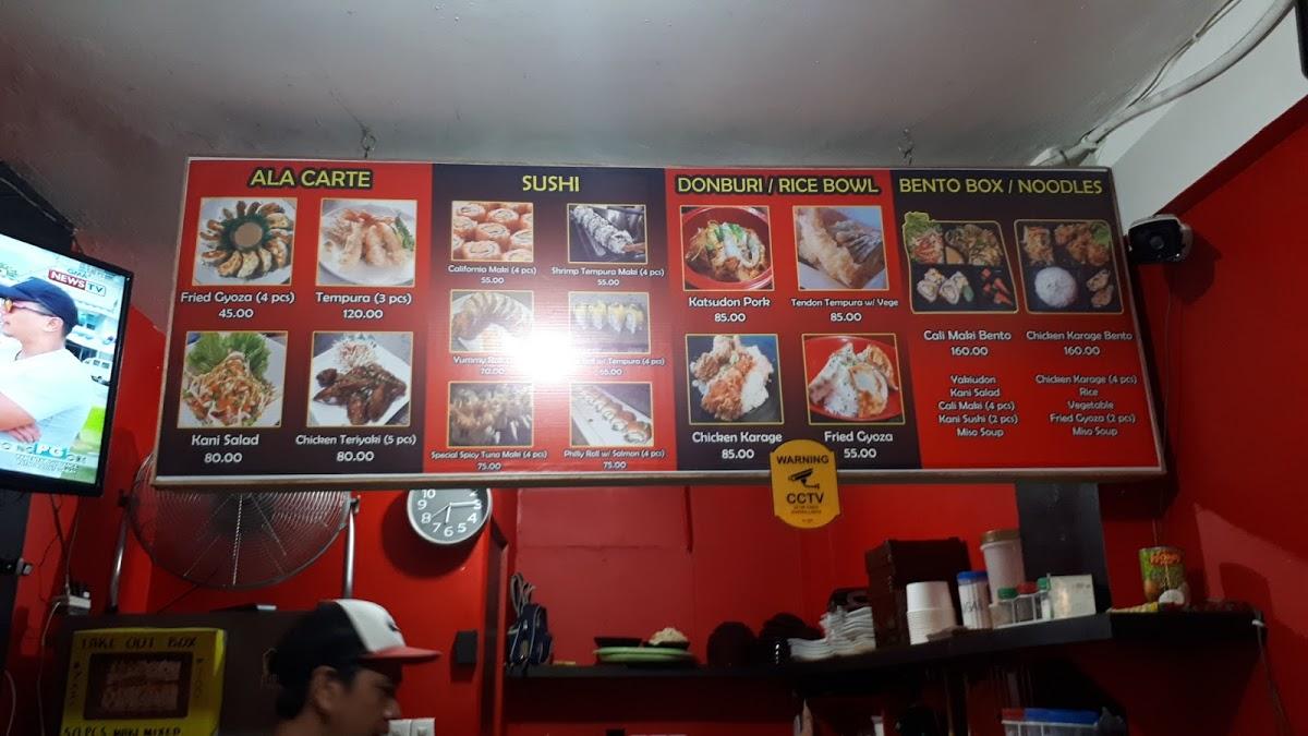 Menu at House of Ramen & Sushi Bar, Pasig