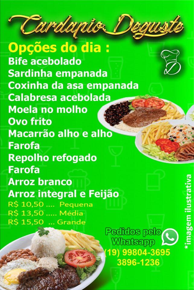 Deguste Restaurante cardápio