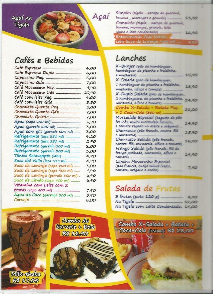 Tartanero Doces e Salgados cardápio