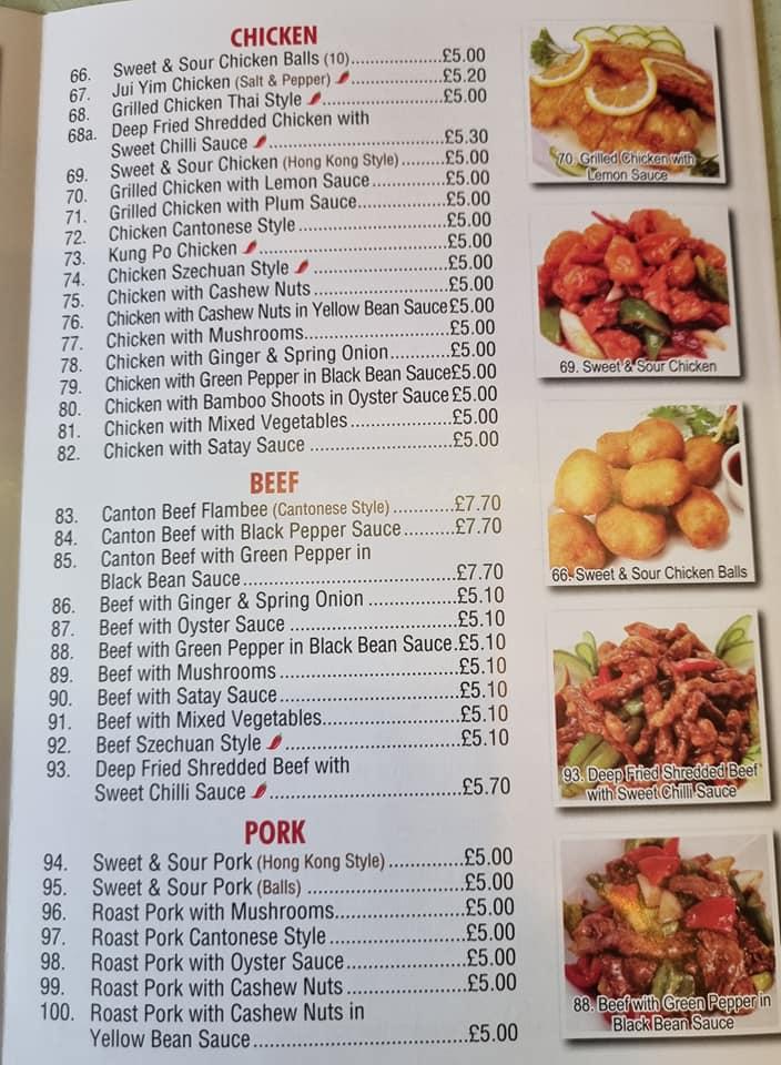 Menu at Golden Palace Chinese Food Center restaurant, Bexhill