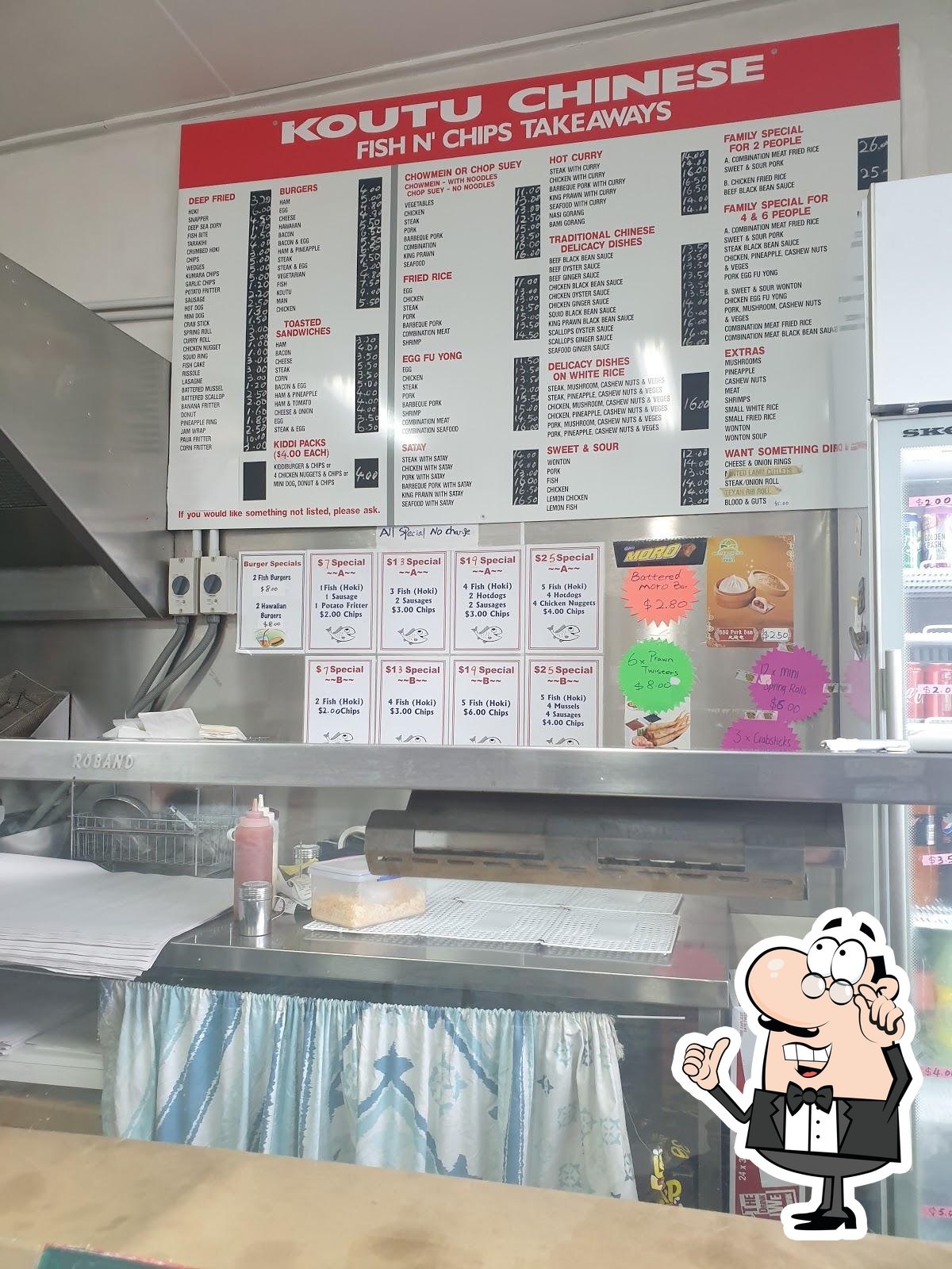 Koutu Fish Shop in Rotorua Restaurant menu and reviews
