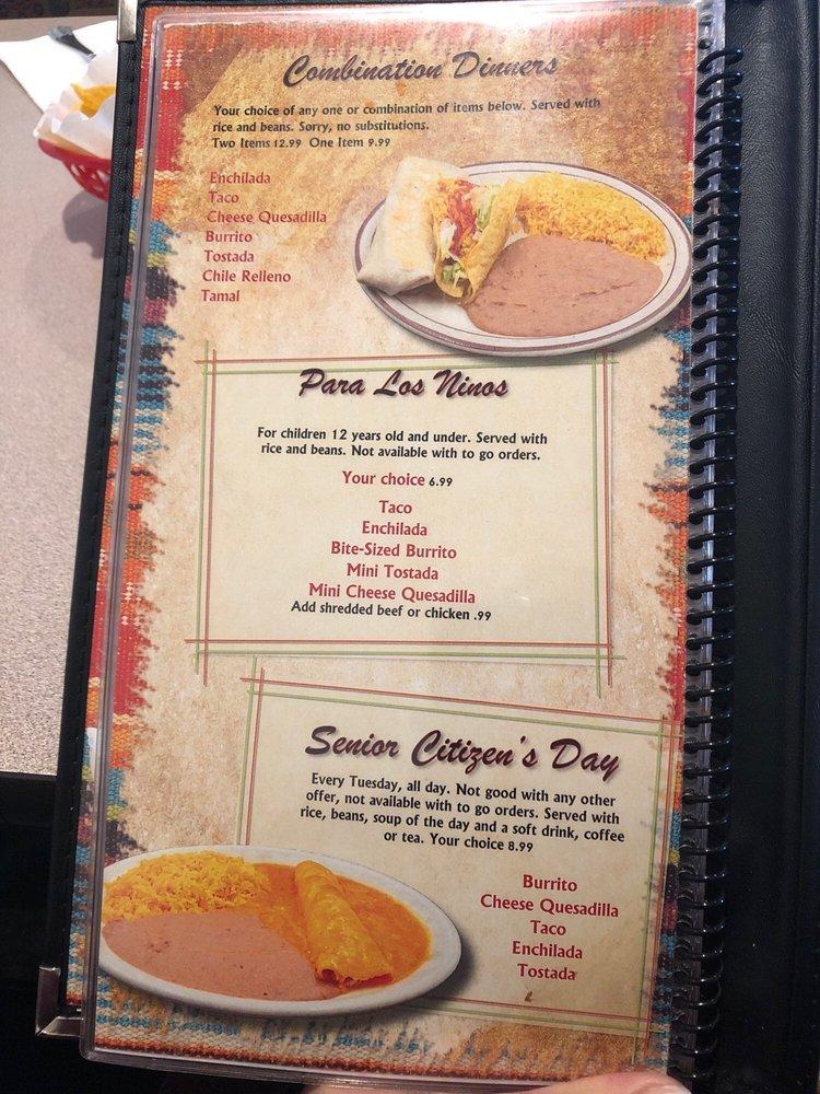 Menu at Murillo's Mexican Food -Monte Vista restaurant, Vacaville, E ...