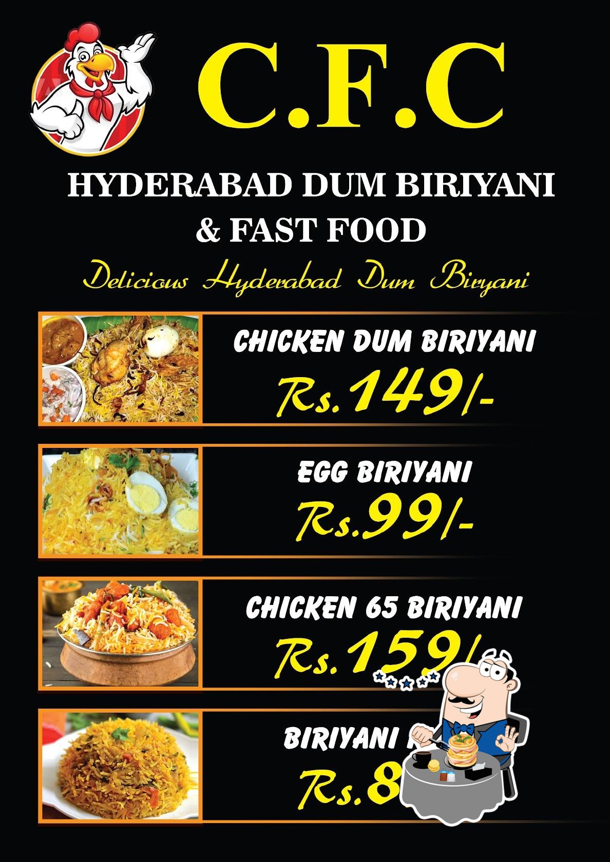 Cfc Hyderabad dum Biryani & fast food, Chennai - Restaurant menu