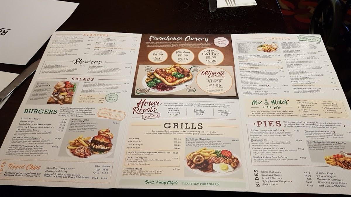 Menu at Berry Brook Farm Dining & Carvery pub & bar, Wolverhampton