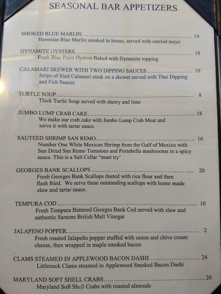 Menu at Salt Cellar Restaurant, Scottsdale