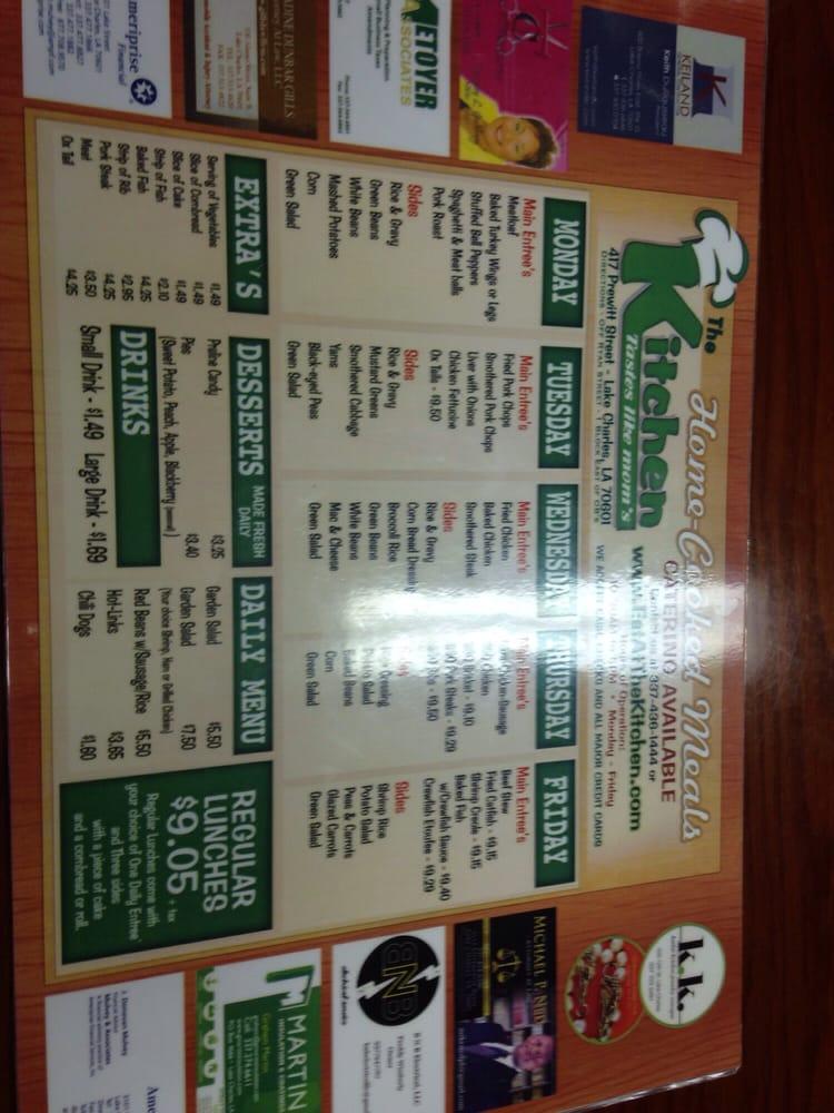 Menu at The Kitchen restaurant, Lake Charles, 417 Prewitt St