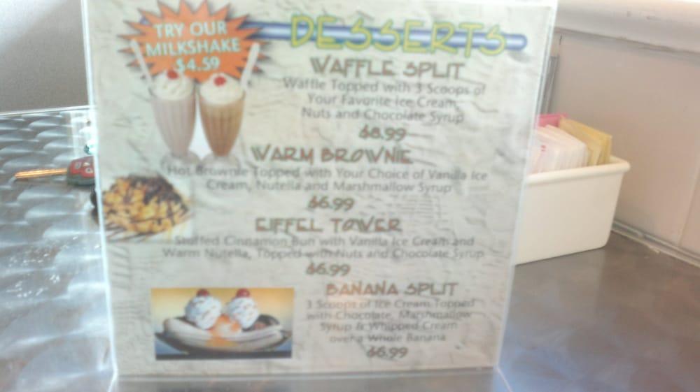 Menu at Marvis Diner restaurant, Wildwood