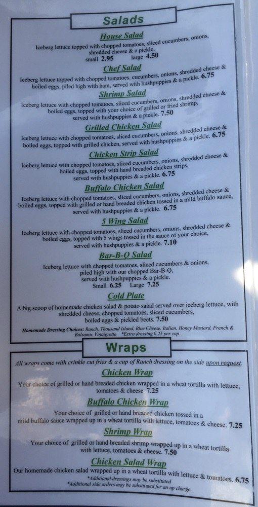 Menu at Field House BBQ, Kannapolis