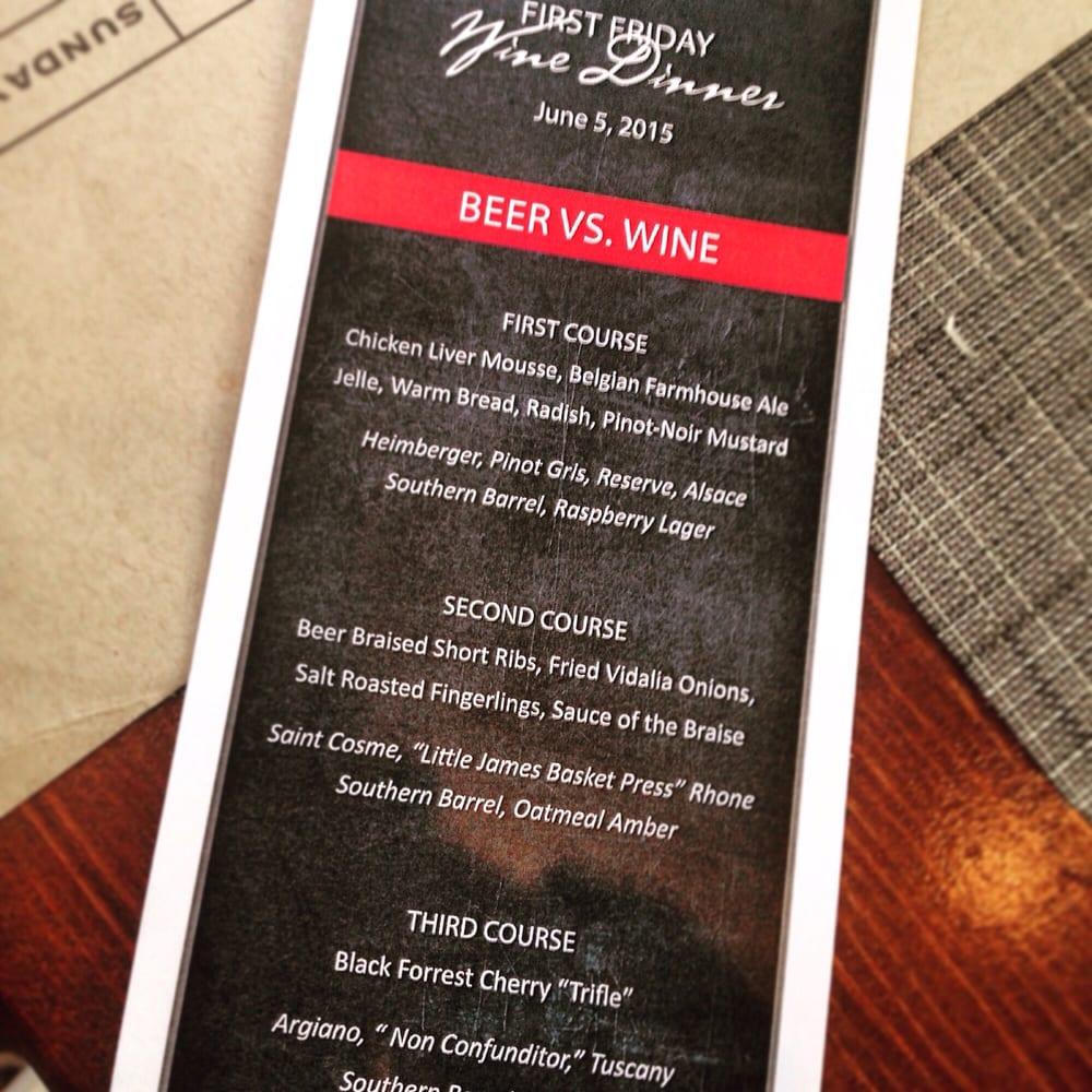 Menu at Southern Barrel Brewing, Bluffton