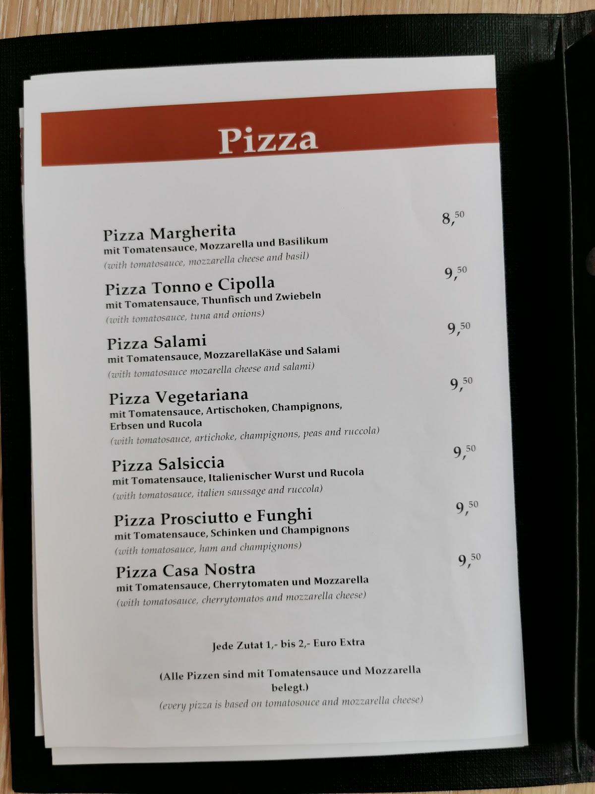 Speisekarte von La Tavola Calda restaurant, Hamburg, Große Bleichen 35