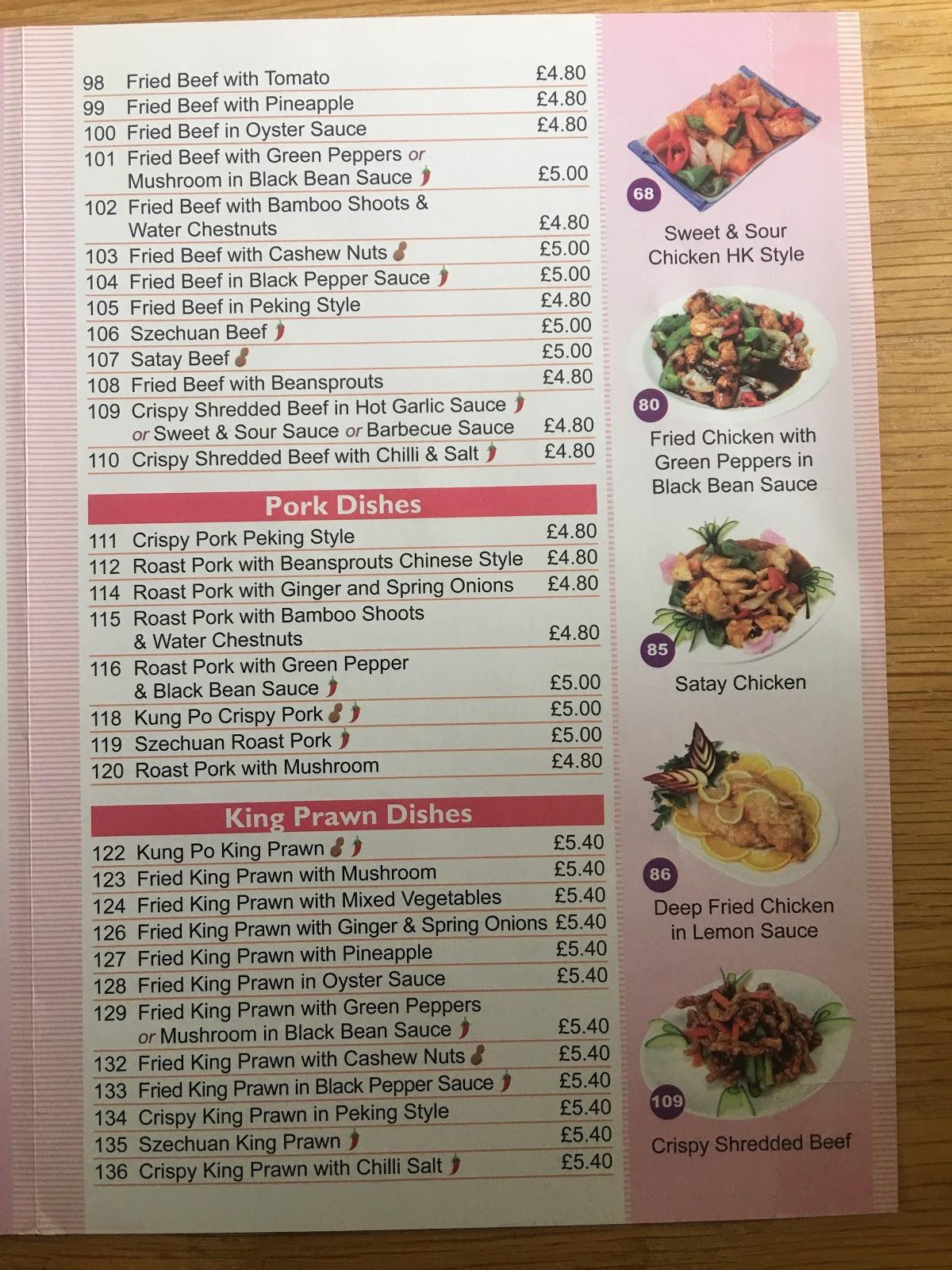 panda lin menu