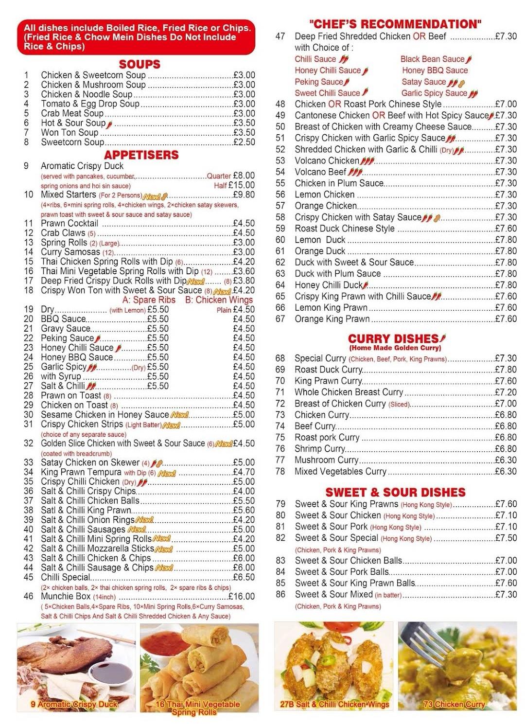 Menu at 88 Chinese Take Away Girvan fast food, Girvan