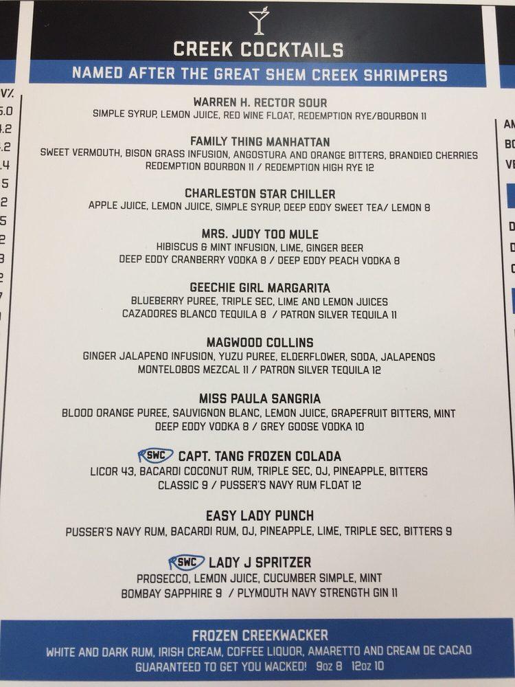 Menu at Saltwater Cowboys BBQ, Mount Pleasant