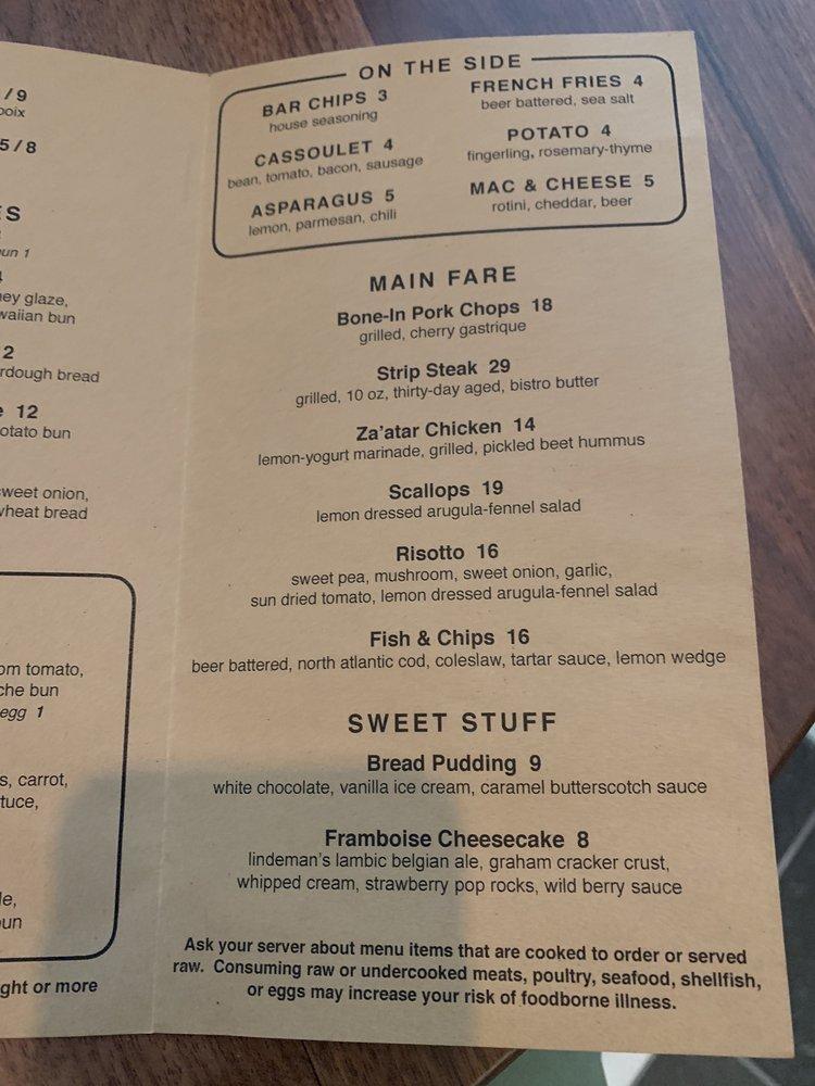 Menu at Detroit Beer Exchange pub & bar, Detroit
