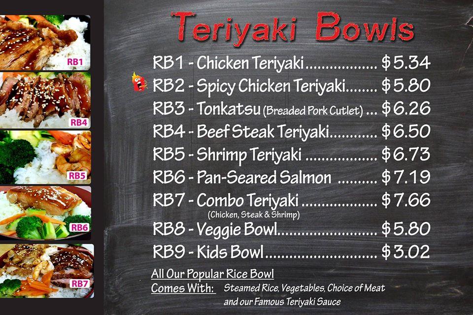 Menu at Rice Bowl restaurant, Bonadelle RanchosMadera Ranchos, Ave 12 701