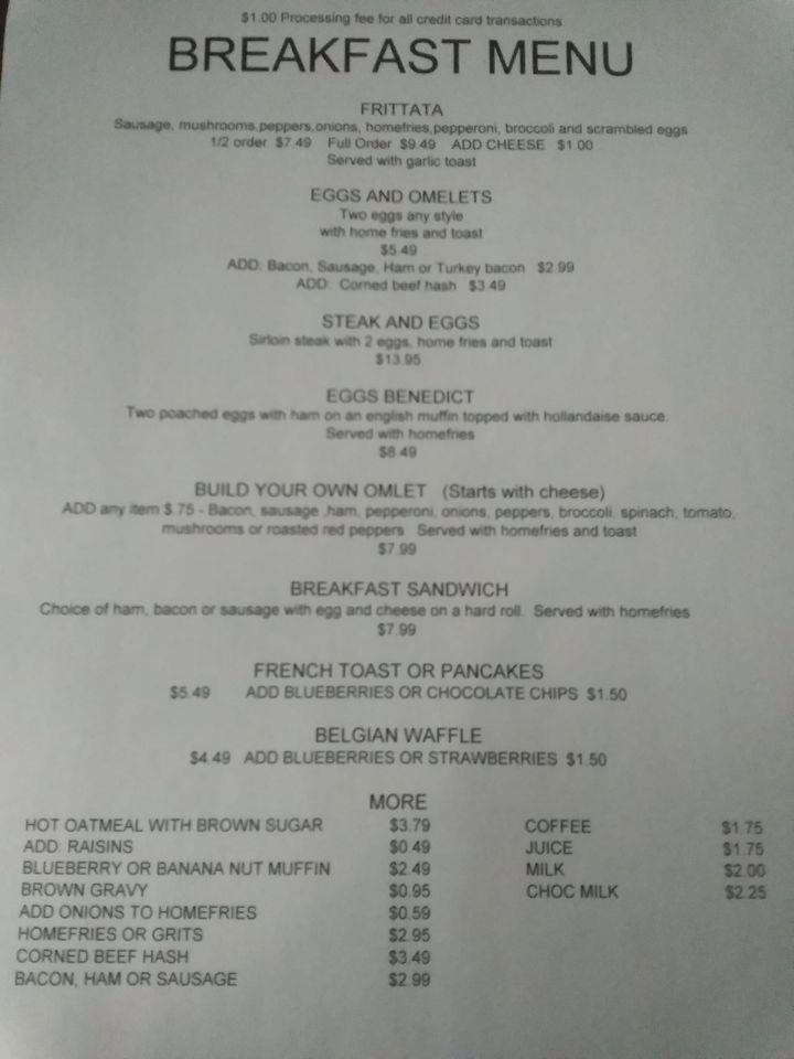 Menu at TJ's restaurant, Cleveland, 32 NY49