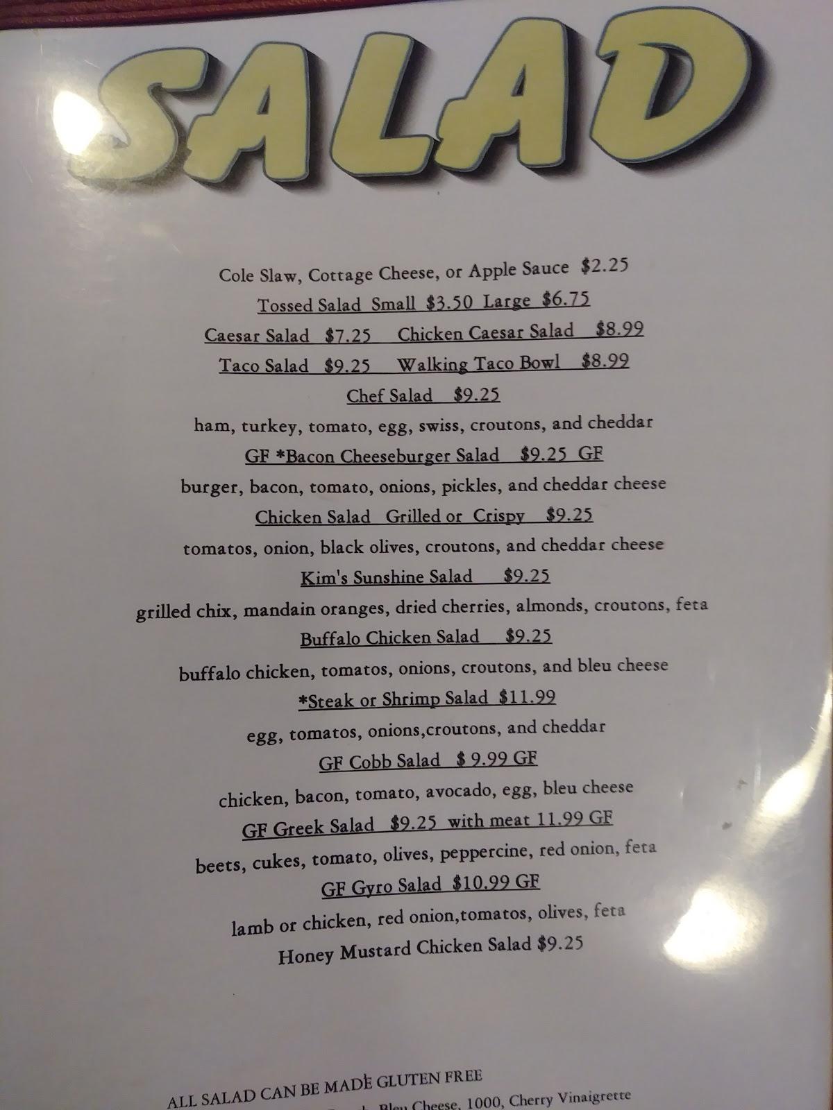 Menu at Jk's Whisper Cafe, Buckley