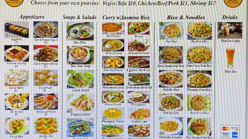 Hello Thai Food Restaurant Menu