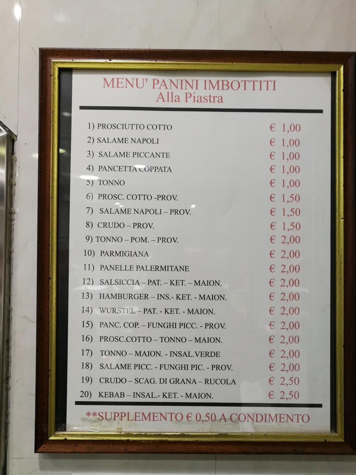 Menu di Rosticceria La Madonnina Di De Luca Antonella 