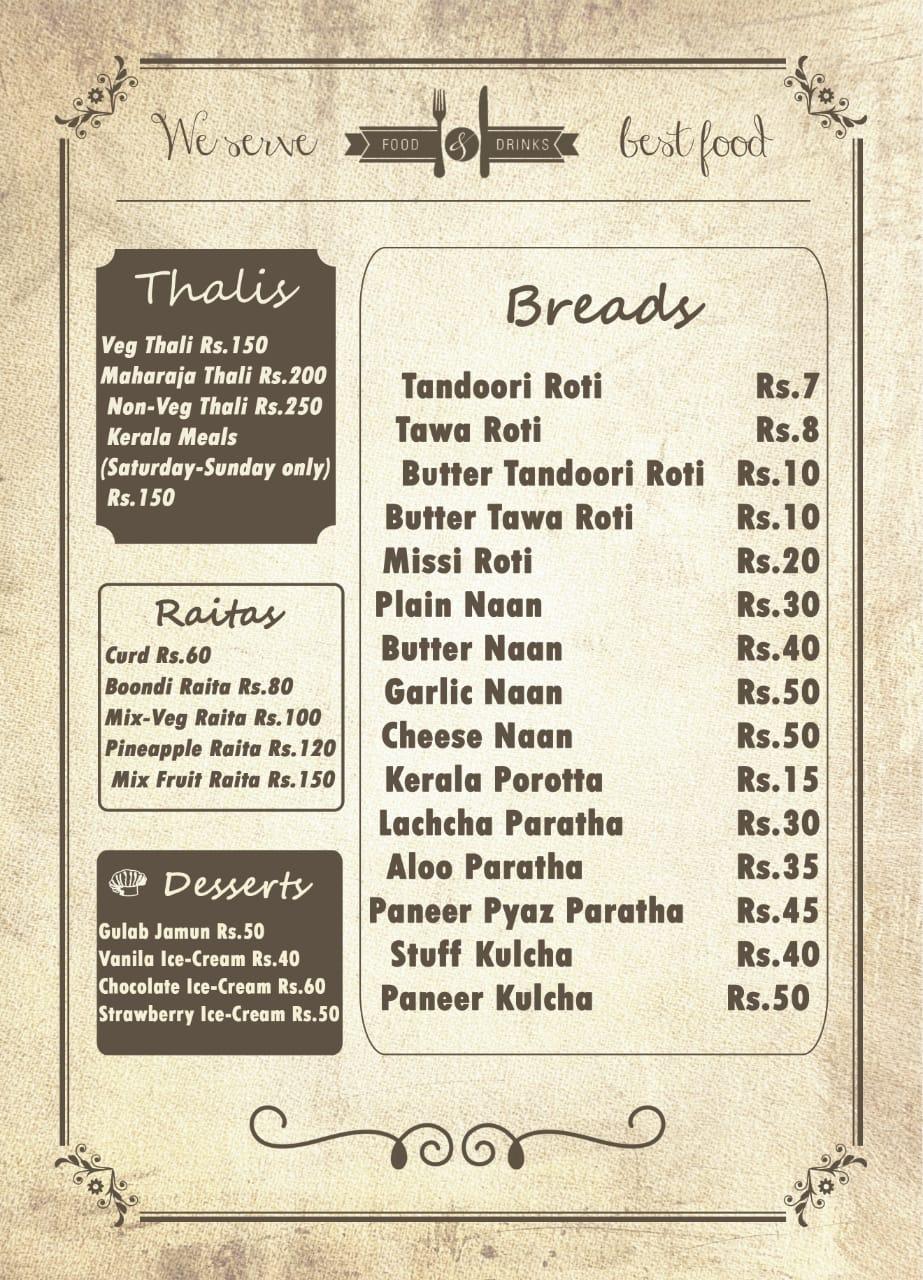Menu at Game of spices Kerala & North Indian Restaurant, Jaipur