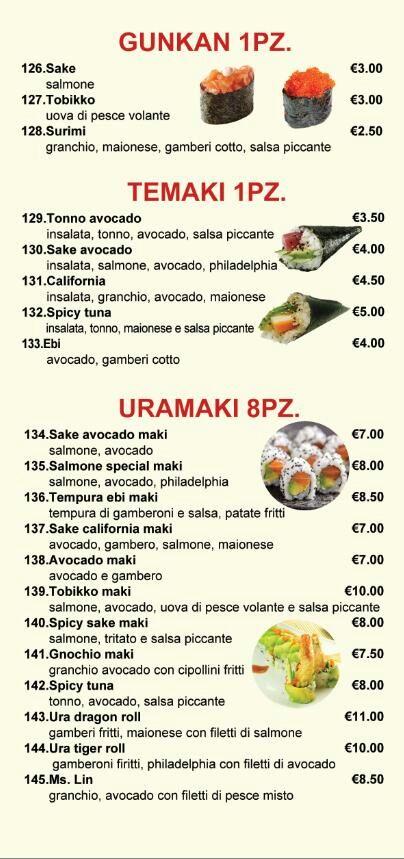 Menu di Ristorante Ms.Lin 