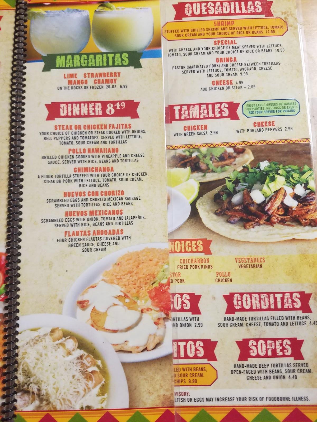 Menu at La Bonita Restaurant & Market, Bloomington