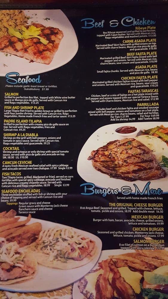 Menu at Cancun Bar & Grill, Corpus Christi