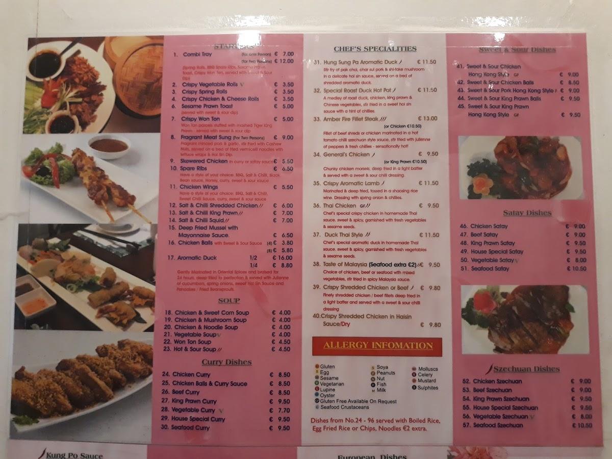 Menu at Lily House Chinese Restaurant, Rosscarbery