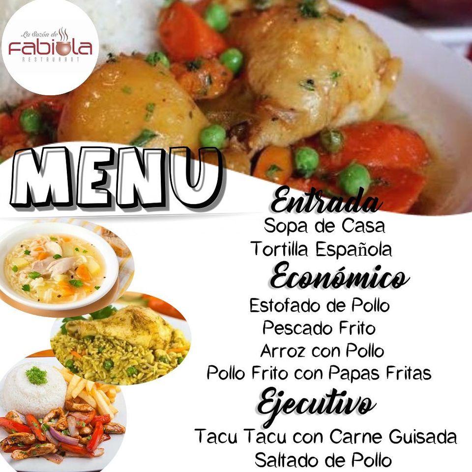 Menu at Restaurant La Sazon De Fabiola, Trujillo