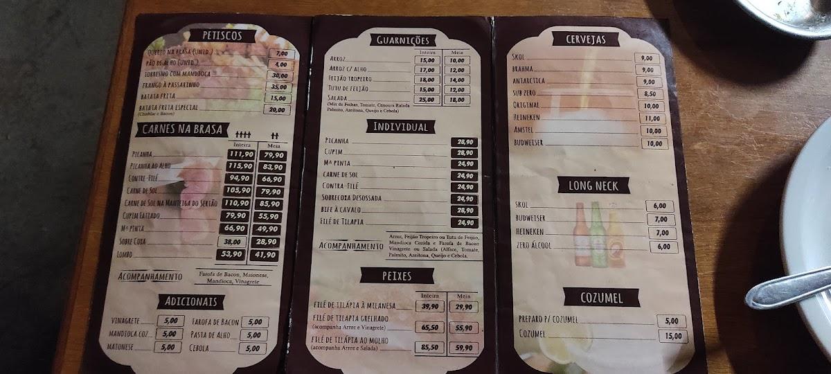 Restaurante e Churrascaria Ágape Grill cardápio