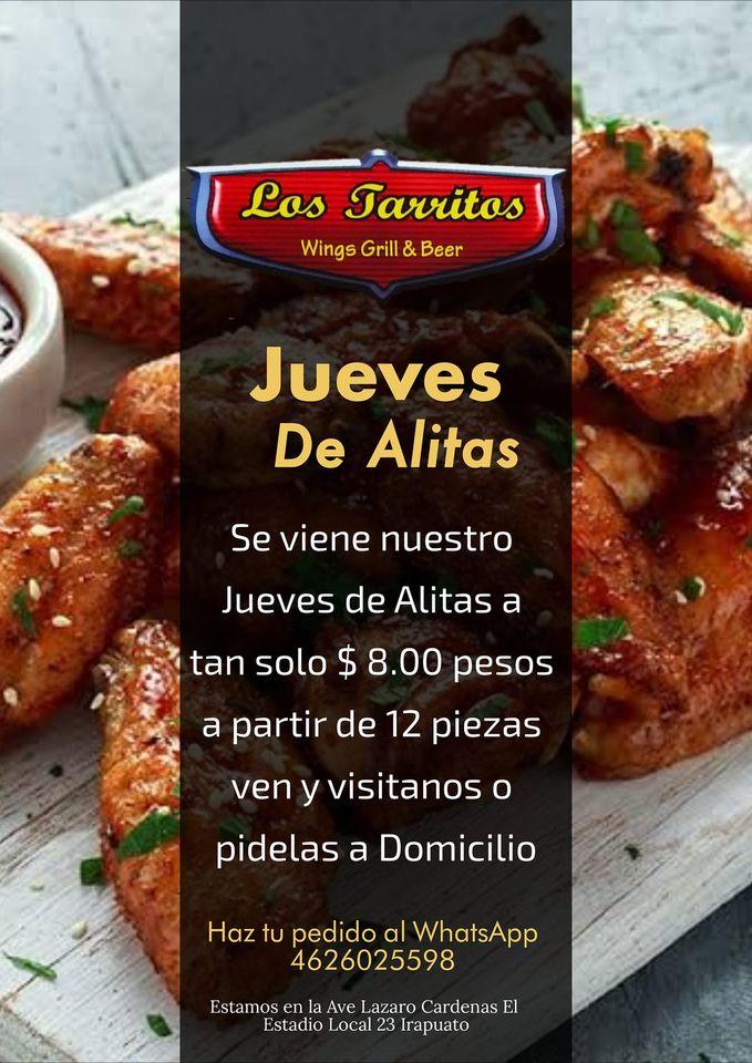 Menu at Los Tarritos wings Grill & Beer pub & bar, Irapuato