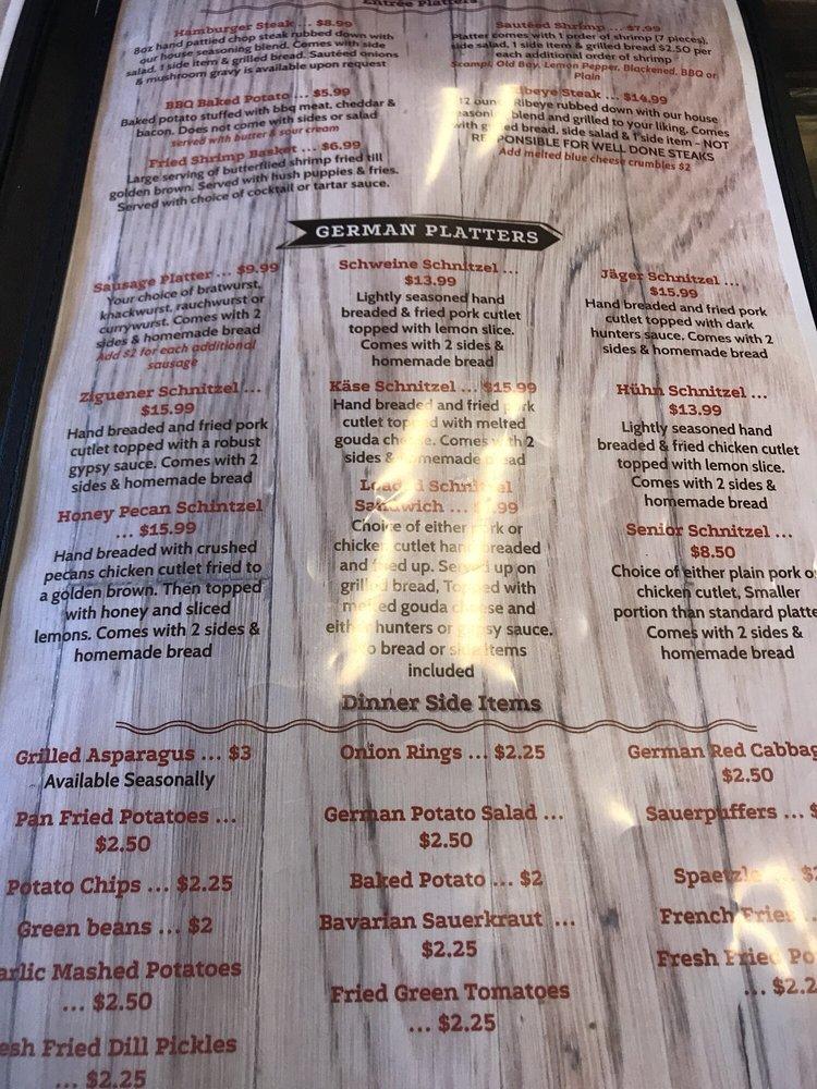 Menu at Busy Bee Café cafe, Cullman