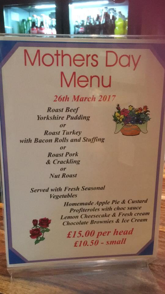 Menu at Carpenters Arms East Winch pub & bar, East Winch, Lynn Rd