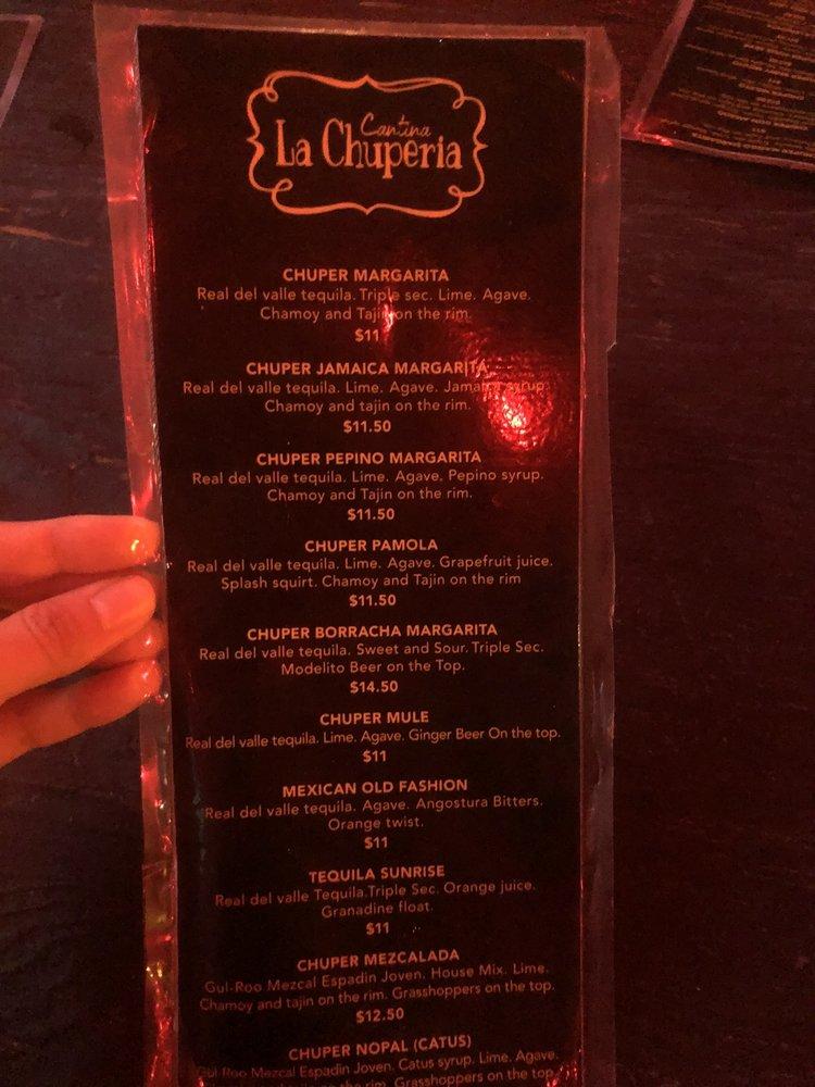 Menu at La Chuperia Cantina pub & bar, Alhambra