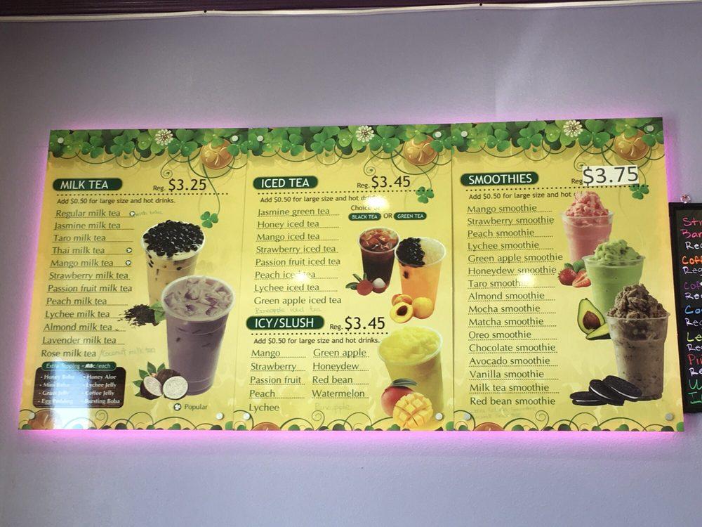 Menu at Lucky Boba, South Gate