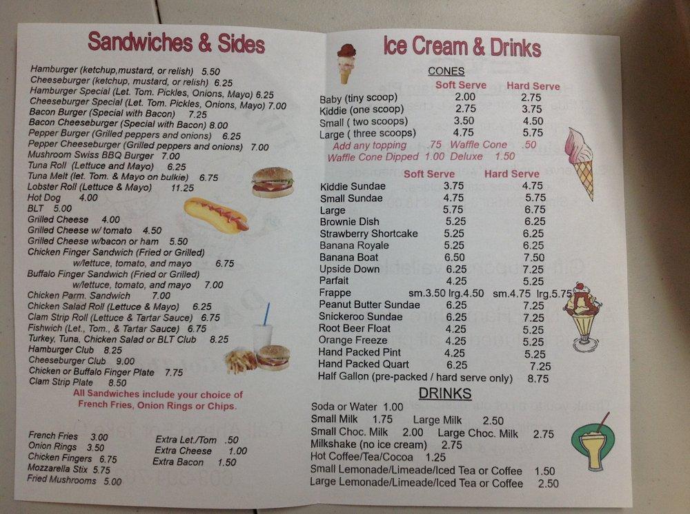 Menu at Twin Lantern Dairy Bar, Kensington, 239 Amesbury Rd