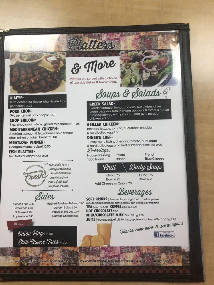 Menu at Linworth Diner restaurant, Worthington