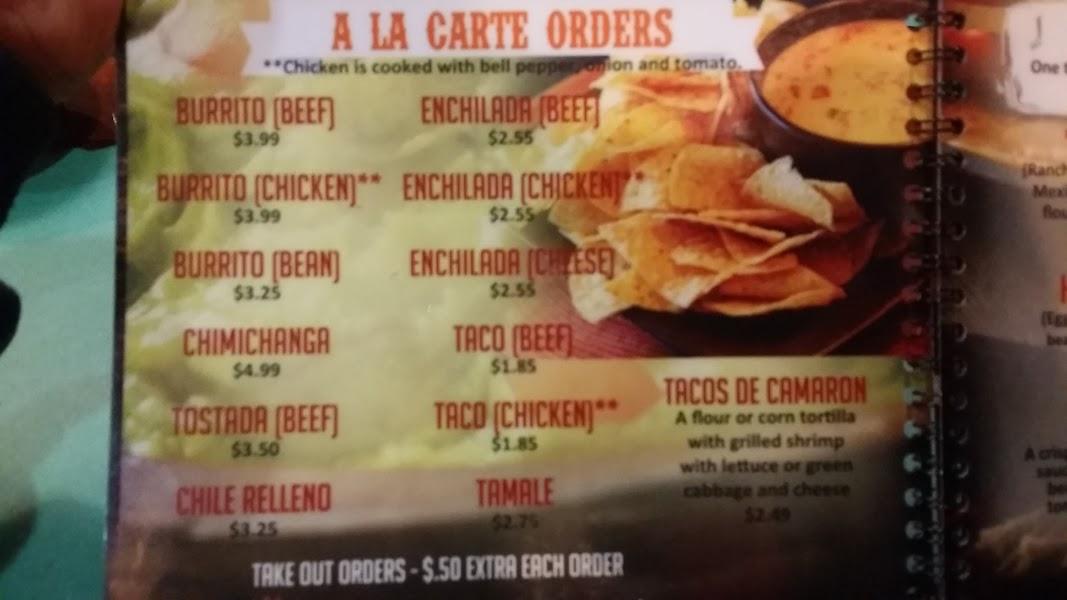 Menu At El Mezcal Restaurant Wisconsin Rapids