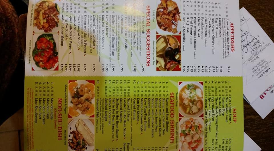 Menu at Golden Gate Chinese Restaurant, Victorville