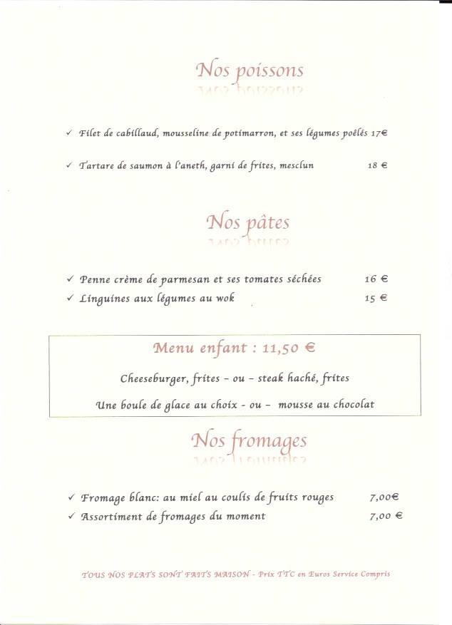 Menu at Le Château des Vignerons restaurant, Vincennes, 17 Rue des ...