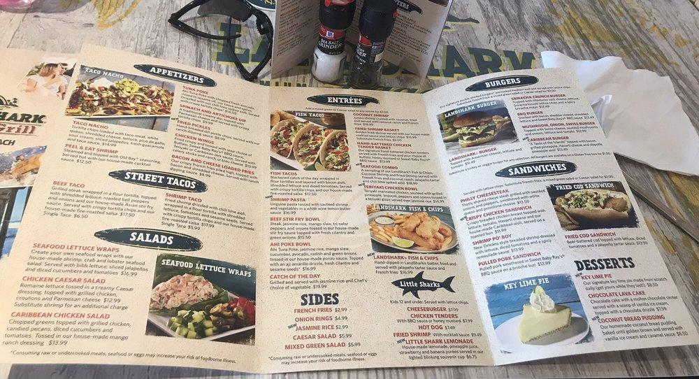 Menu at LandShark Bar & Grill Daytona Beach, Daytona Beach