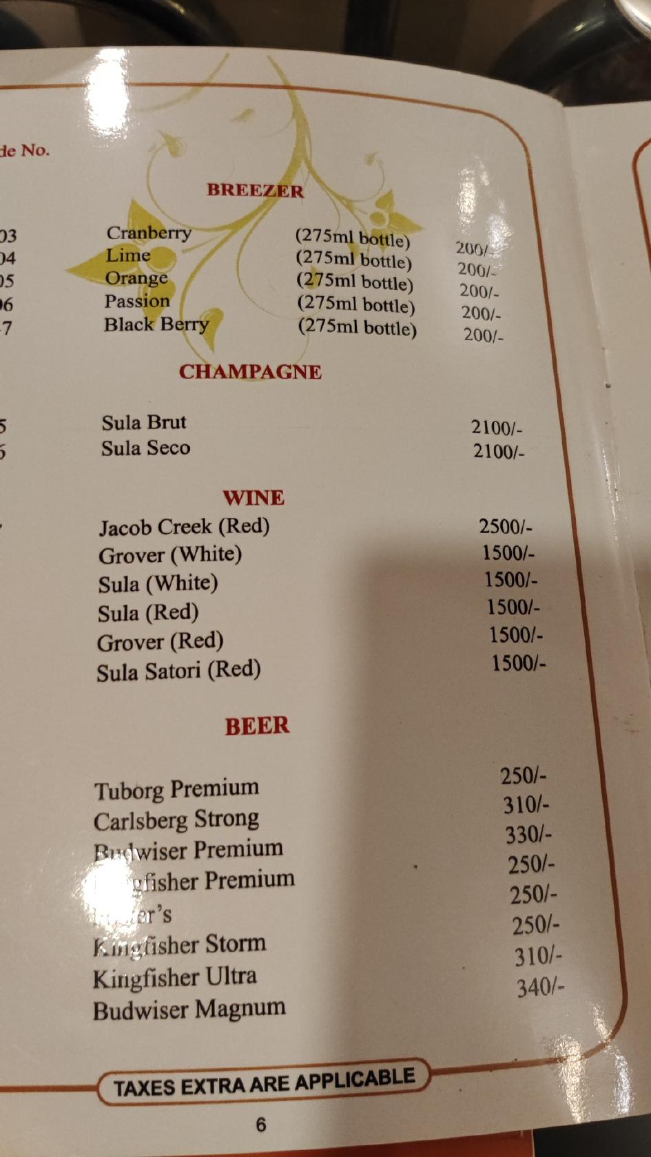 CHARNOCK's Stop menu