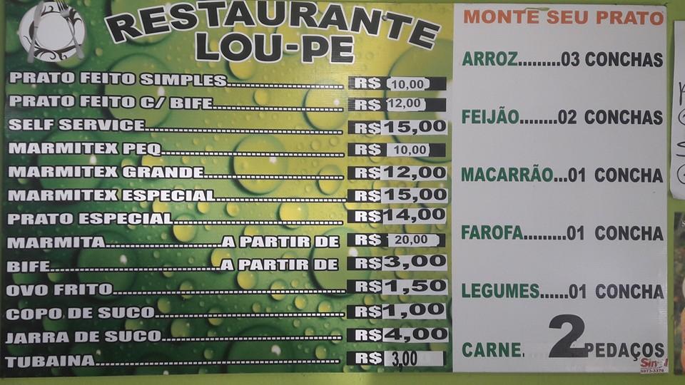 Lou-pe Restaurante cardápio