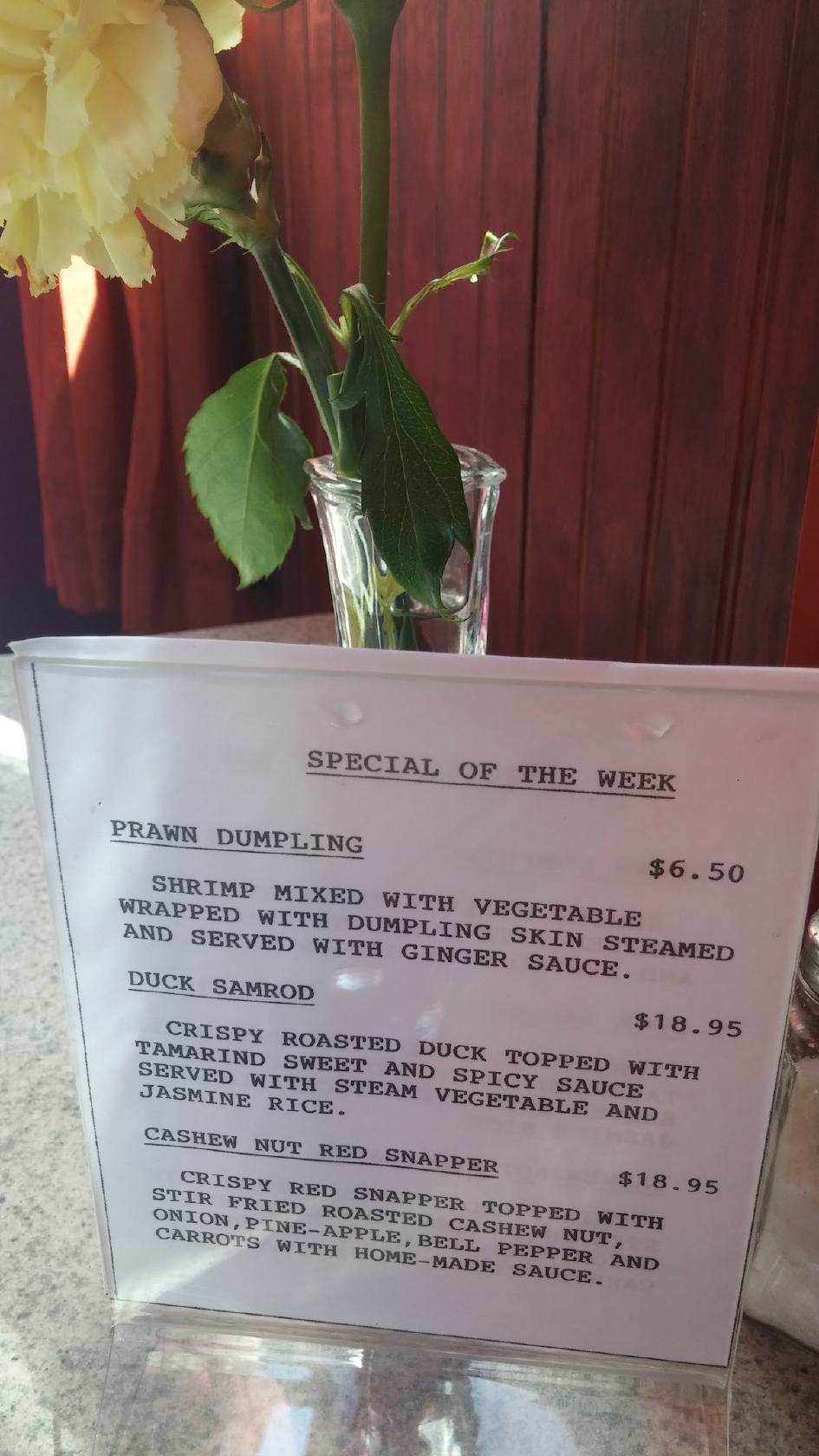 Menu at Thai House Restaurant, Saint Albans City, 333 Swanton Rd