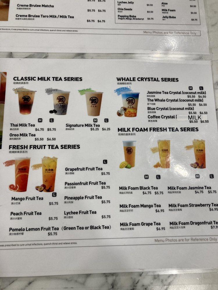 Menu at The Whale Tea pub & bar, Boise