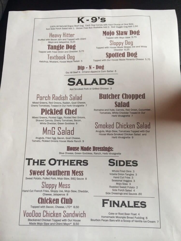 Menu at Meat N Greet restaurant, Newnan
