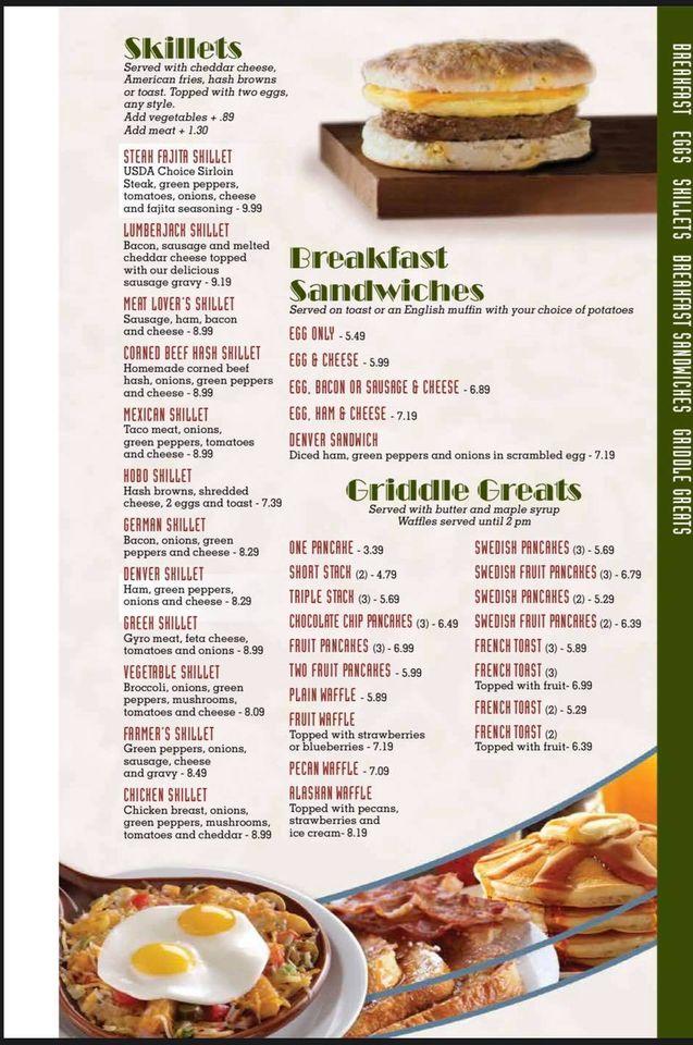 Menu at Cherry Valley Cafe, Cherry Valley